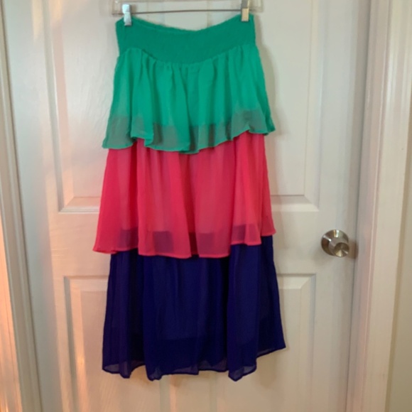 COLORFUL RUFFLE SKIRT SIZE L NWT - Picture 5 of 8